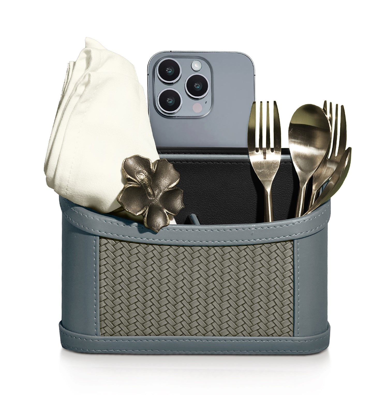 Vivid Table Organizer in Grey Color