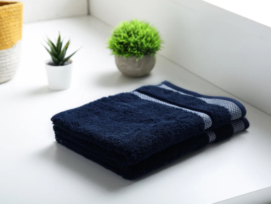 Spaces Innovations Hygro Midnight Blue Hand Towel | Luxurious & Absorbent | Enera