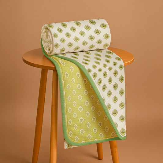 enera Printed Dohar 100% Pure Cotton, Summer Blanket for AC Rooms