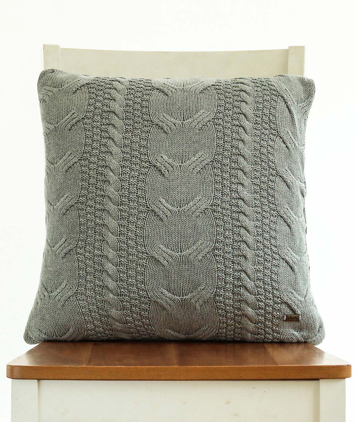 Pluchi Light Grey Melange Cushion Cover 18 x 18 | PLCLS102 | Enera