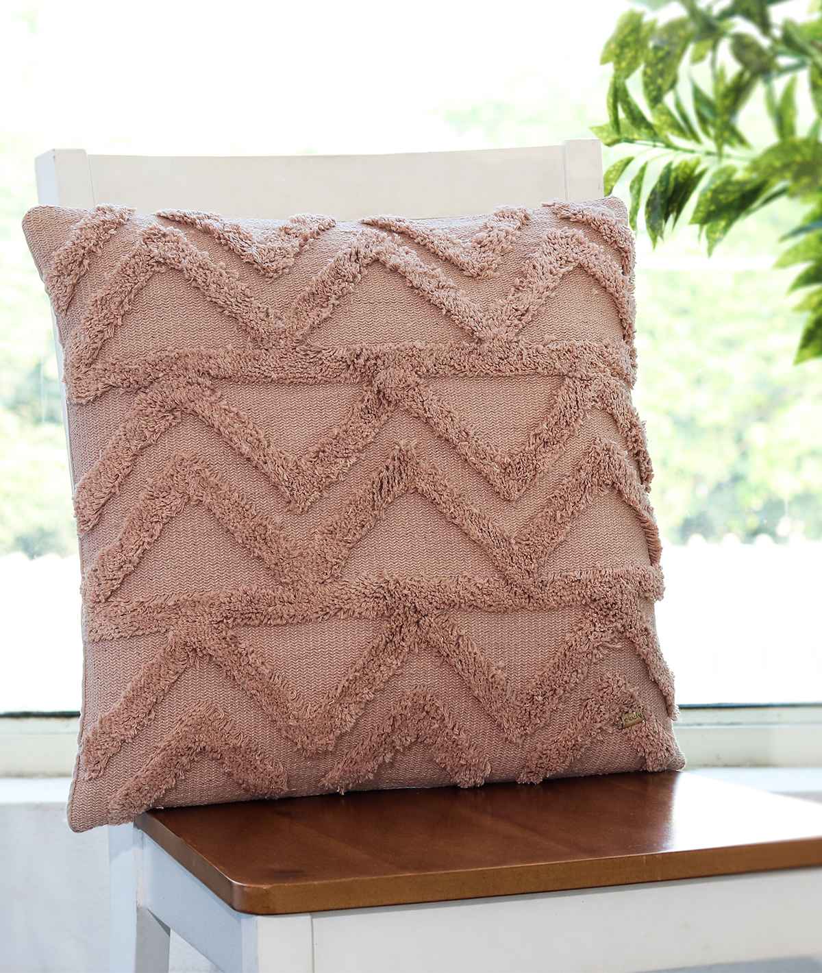 Pluchi Blush Pink Cushion Cover 18 x 18 | Soft & Elegant | Enera