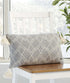 Pluchi Light Grey Melange & Natural Cushion Cover 12 x 20 | Elegant & Versatile | Enera