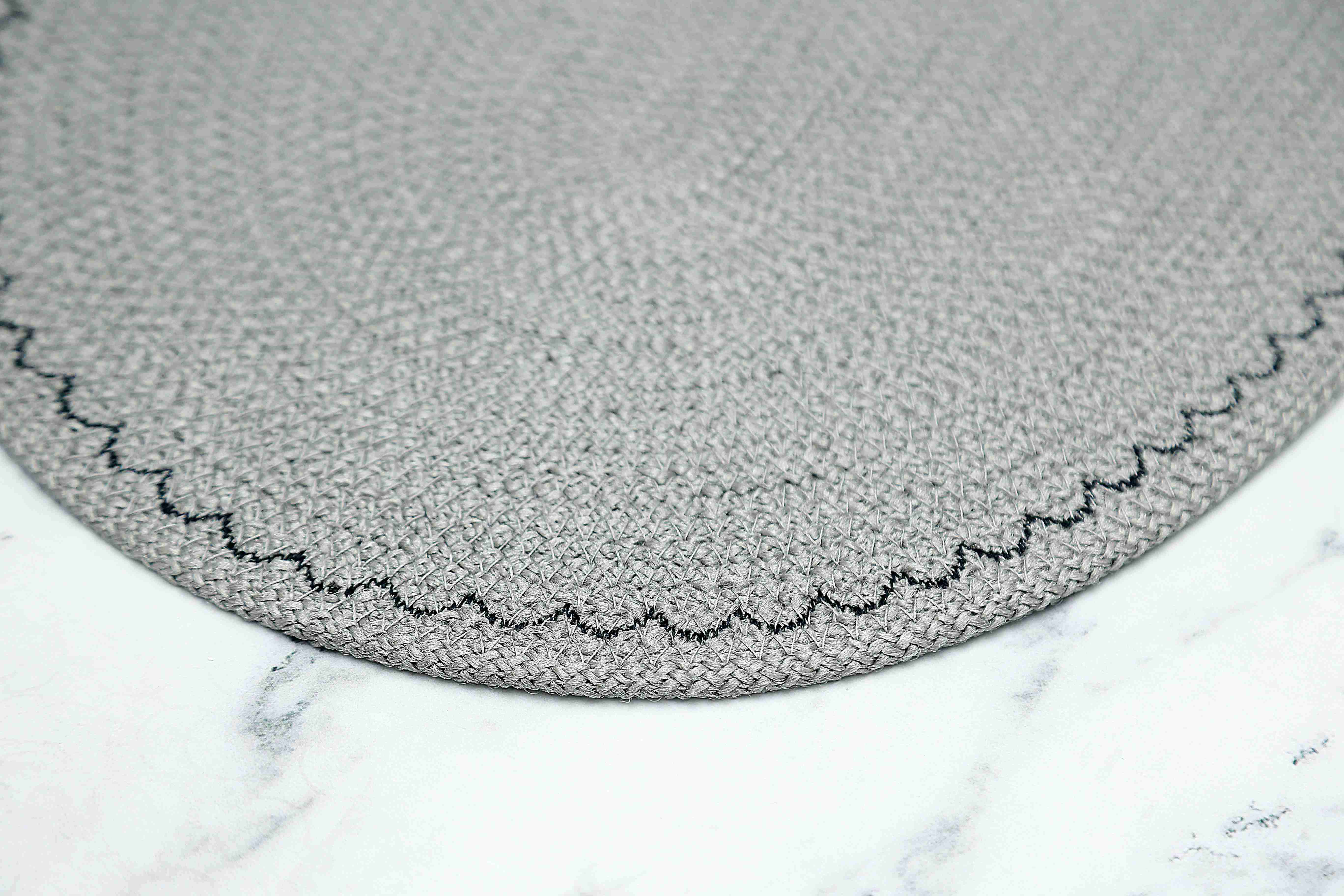 Saprose Pattern Oval Placemat PM0004 Grey Color 30cm x 44cm