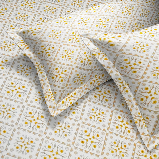 enera Printed King Bedsheet with 2 Pillow Covers 100% Pure Cotton