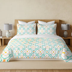 enera Printed King Bedsheet with 2 Pillow Covers 100% Pure Cotton