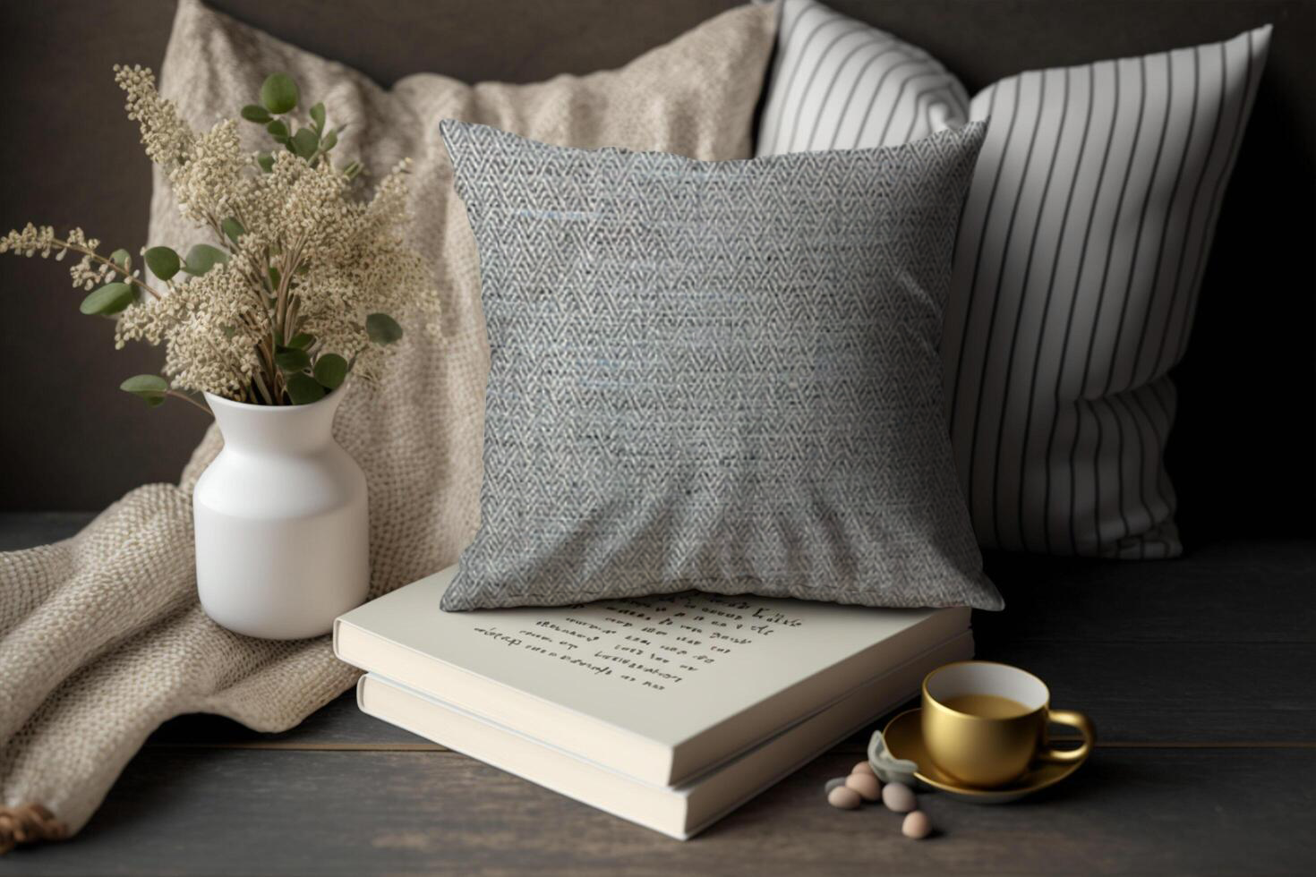 DD CORA-63664 Grey Cushion Cover 16 x 16 | Elegant & Versatile | Enera