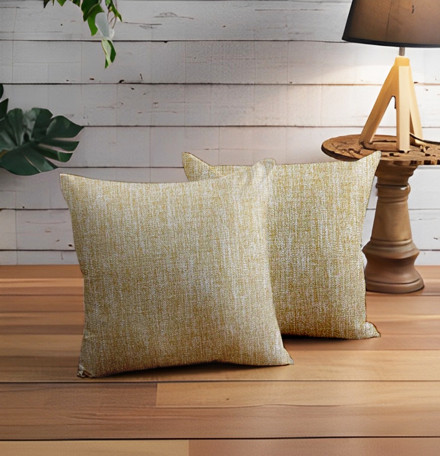 SRM MAMB C-303 Yellow Cushion Cover 16x16 Inches | Bright & Cheerful | Enera