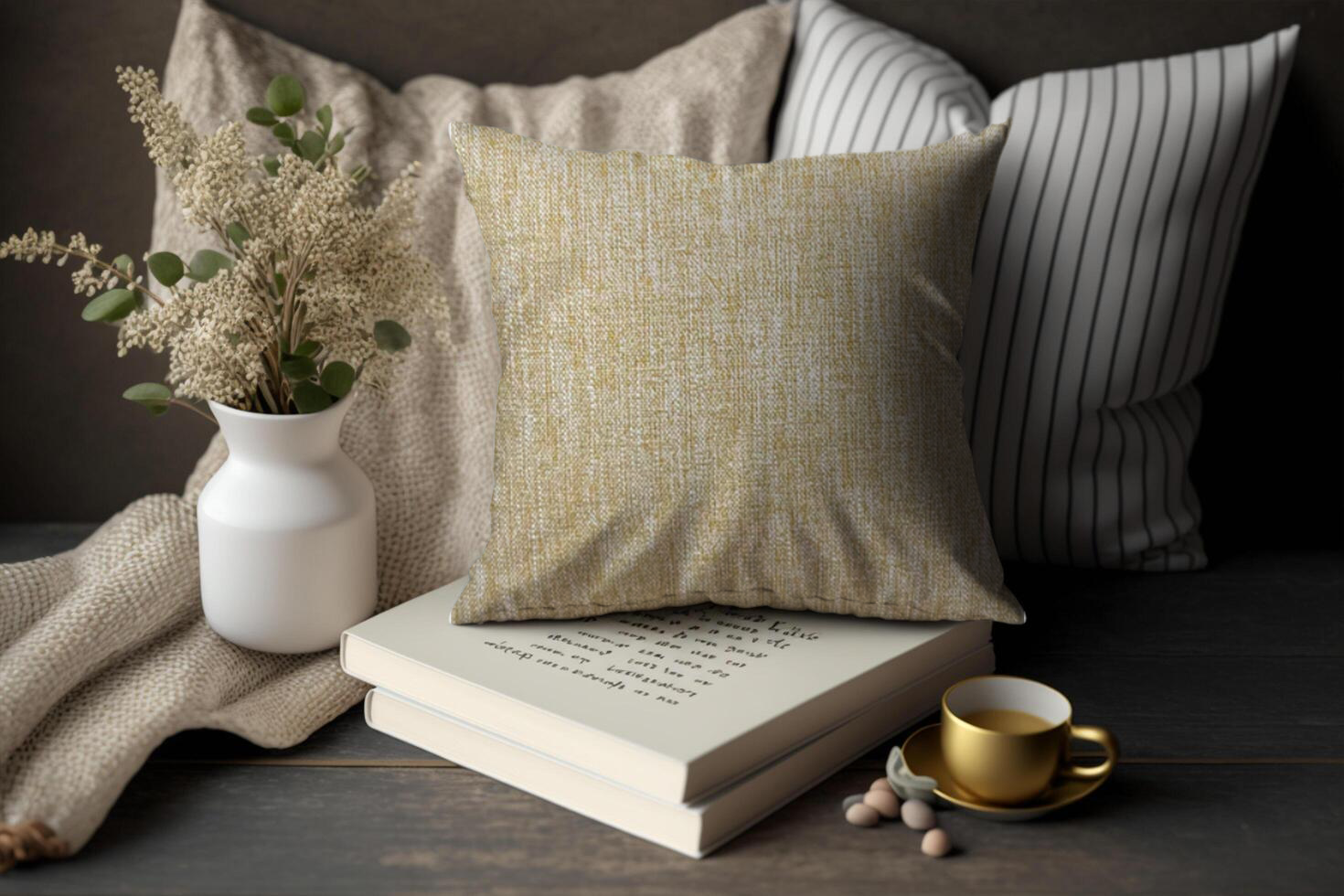 SRM MAMB C303 Yellow Cushion Cover - 18 x 18 Inches | Enera