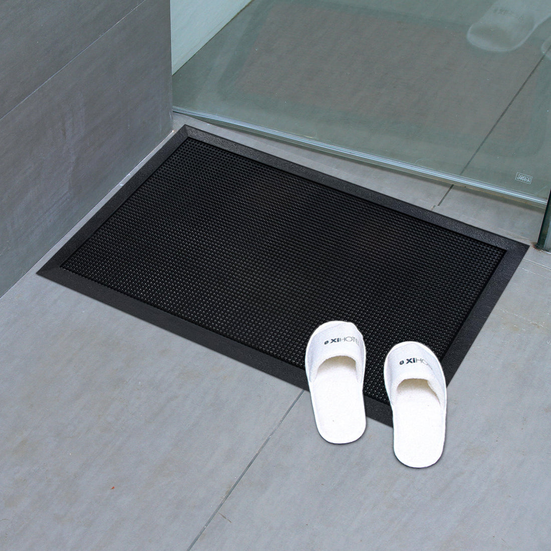 DR PIN Mat Black Doormat - 45 x 75 cm