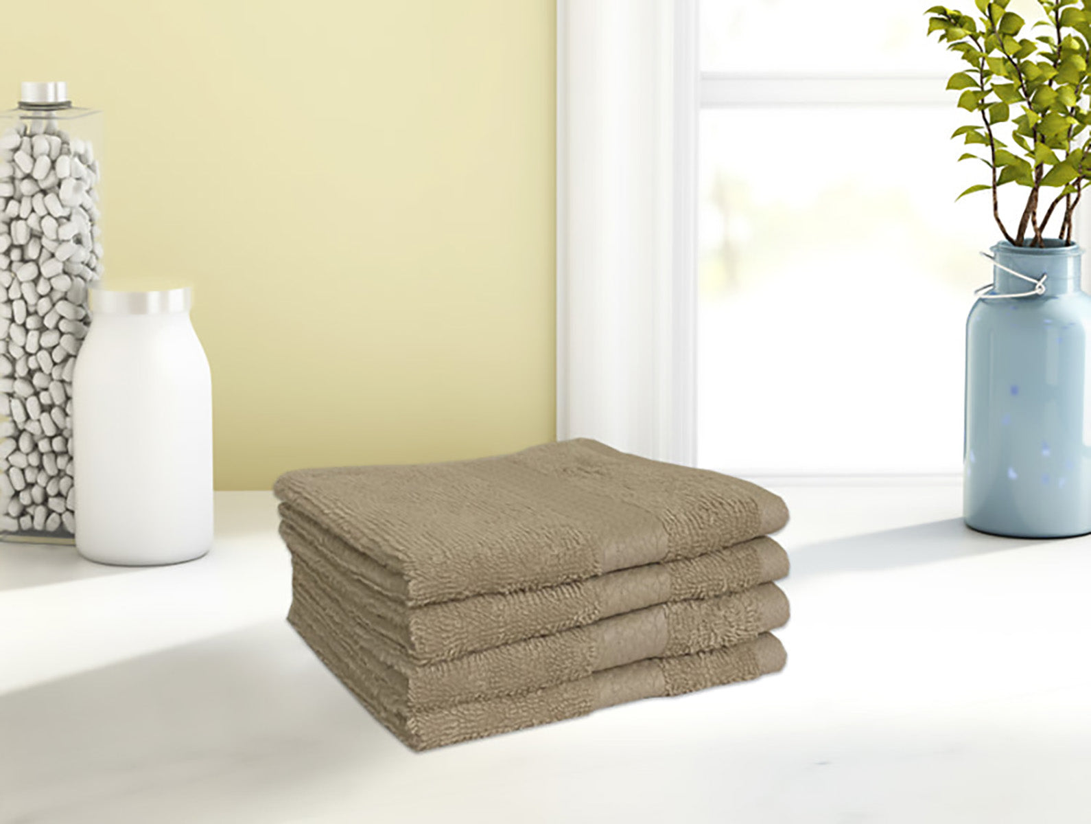 Spaces Essentials Beige Colorfas Face Towel