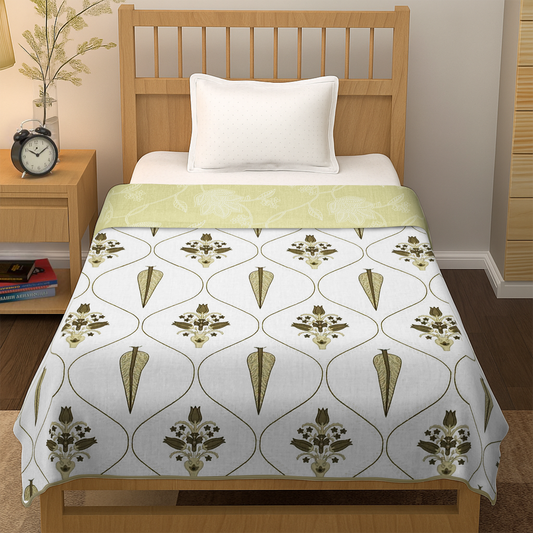 enera Printed Dohar 100% Pure Cotton, Summer Blanket for AC Rooms