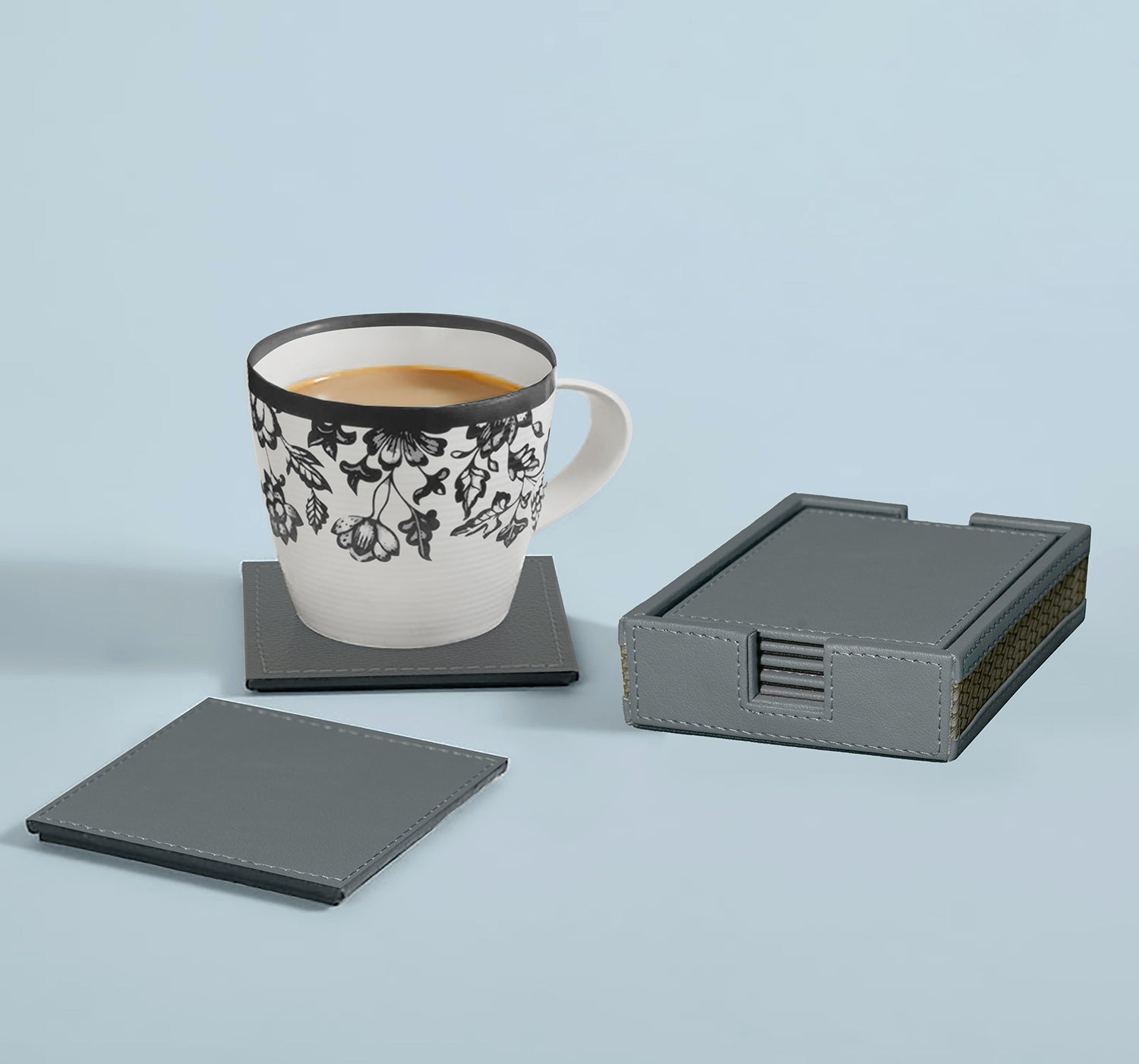 Vivid Table Coaster in Grey Color