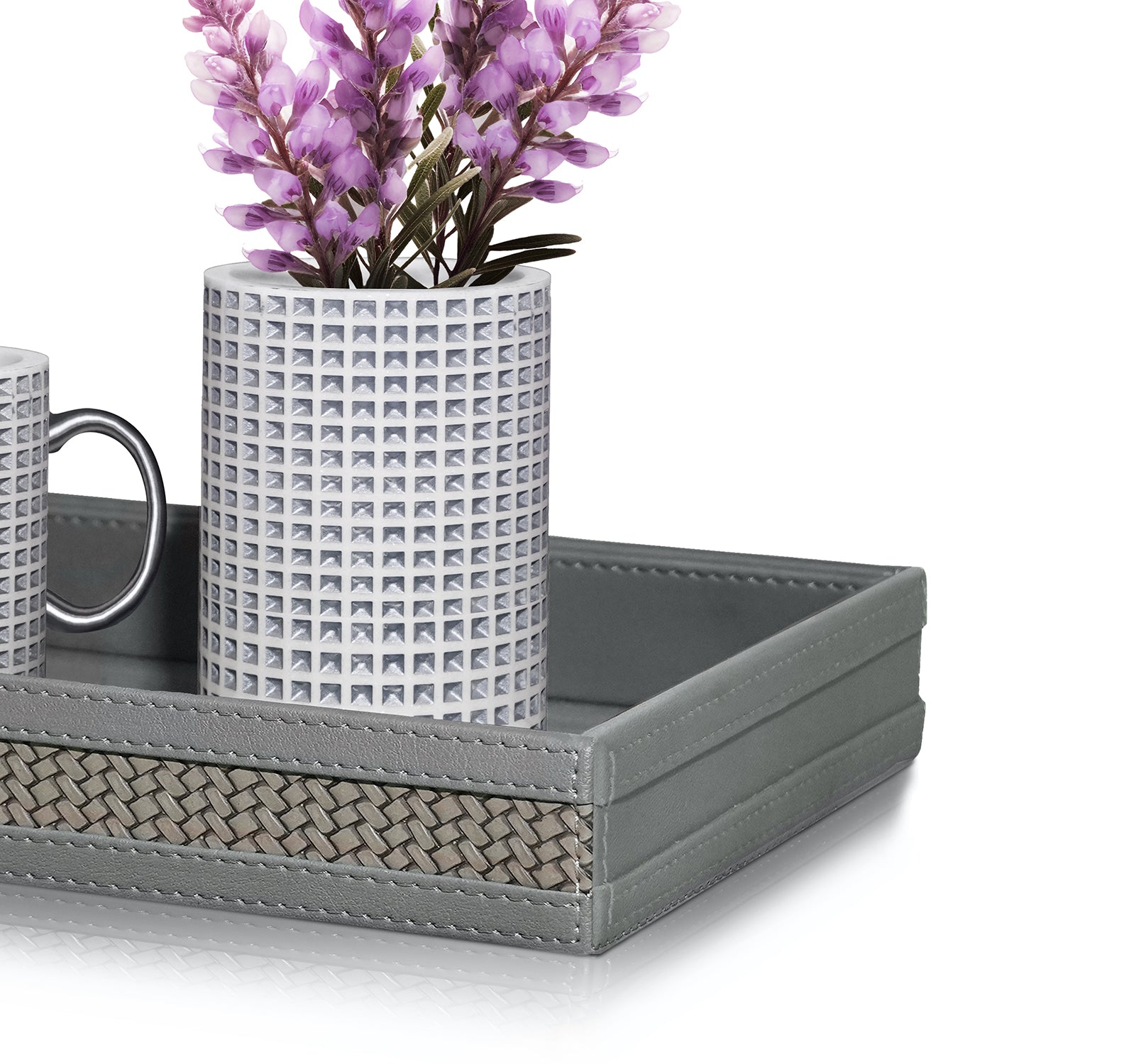 Vivid Rectangle Small Tray in Grey Color