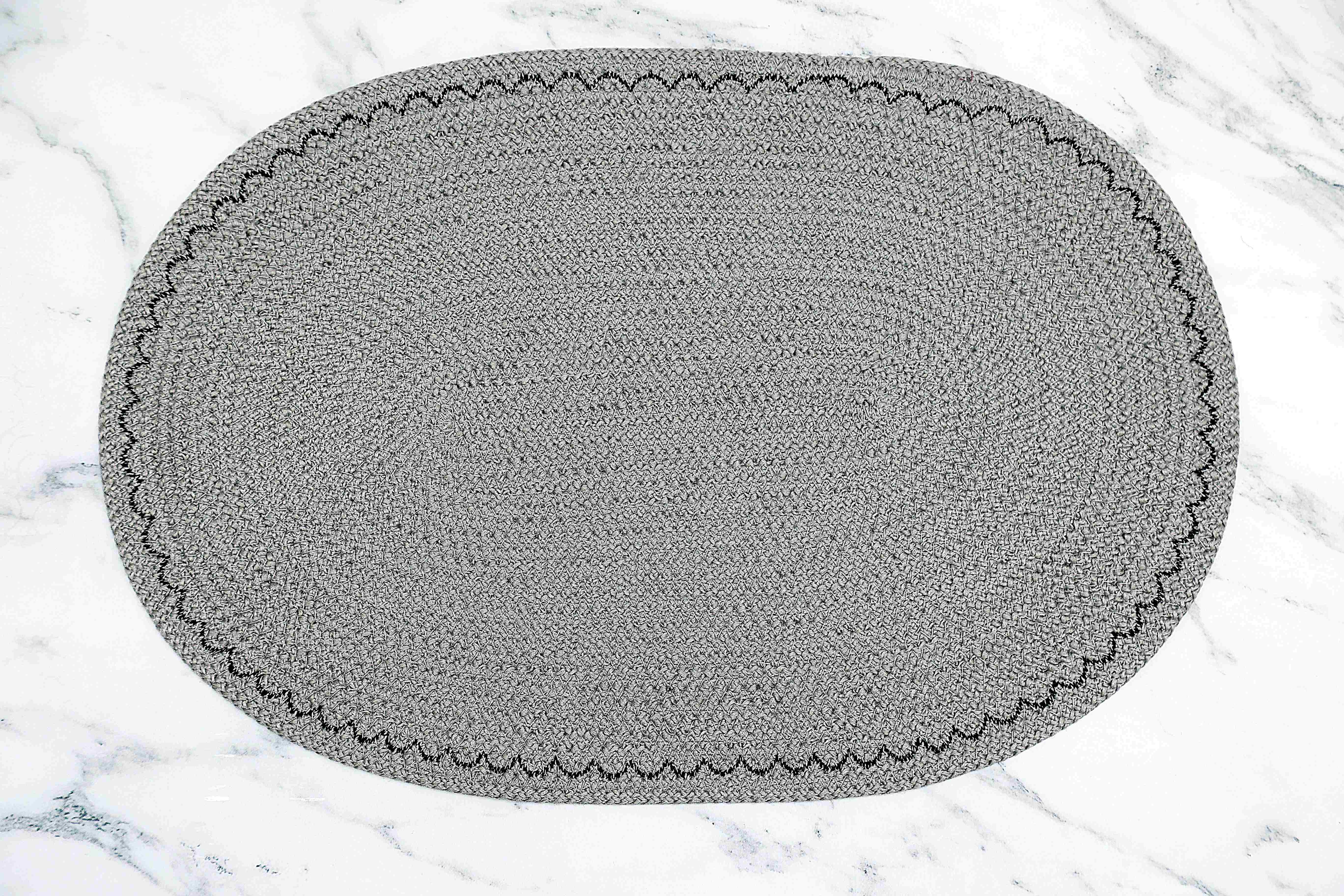 Saprose Pattern Oval Placemat PM0004 Grey Color 30cm x 44cm