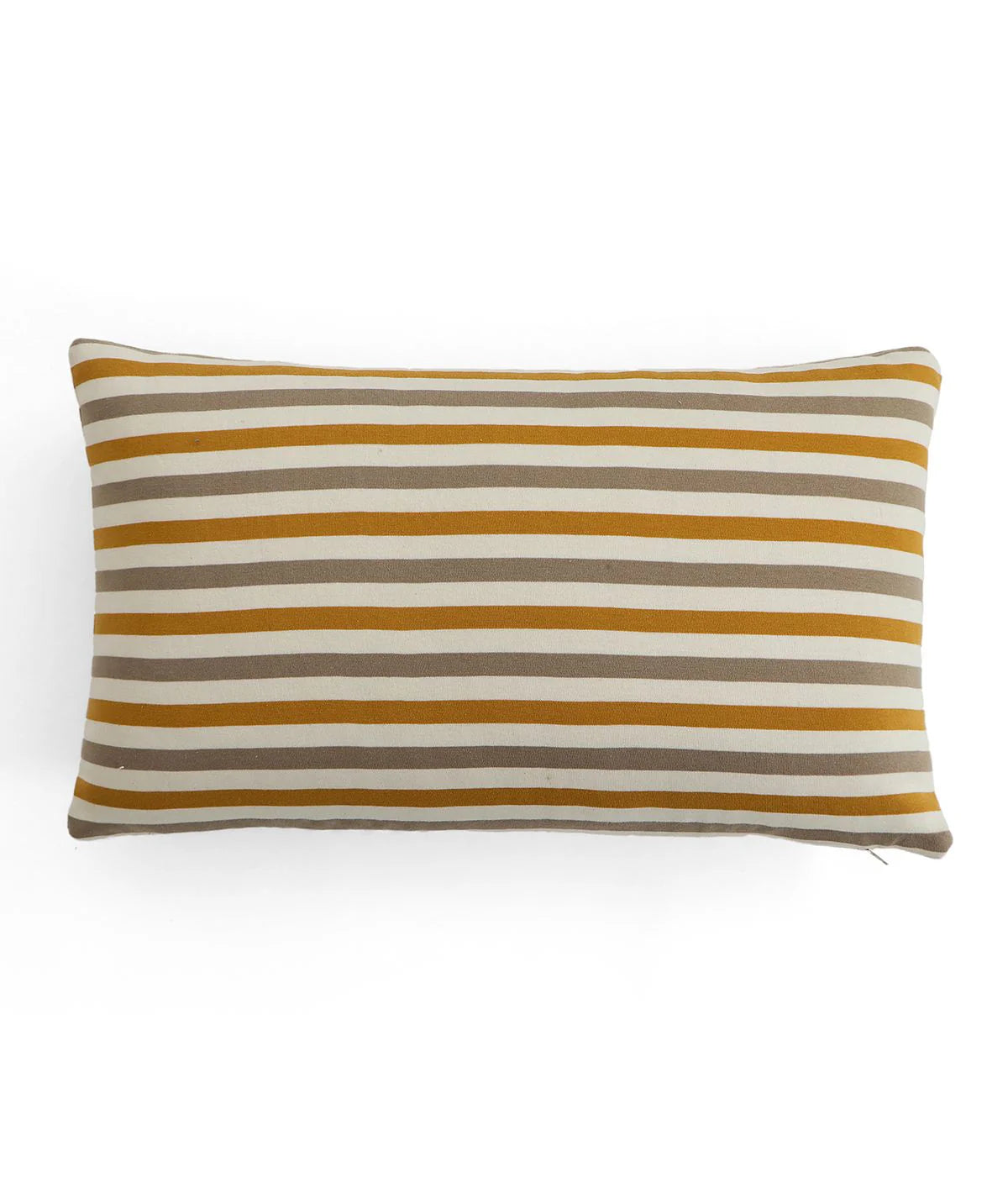 Pluchi Stone Mustard & Natural Cushion Cover 12 x 20 | Stylish & Sophisticated | Enera