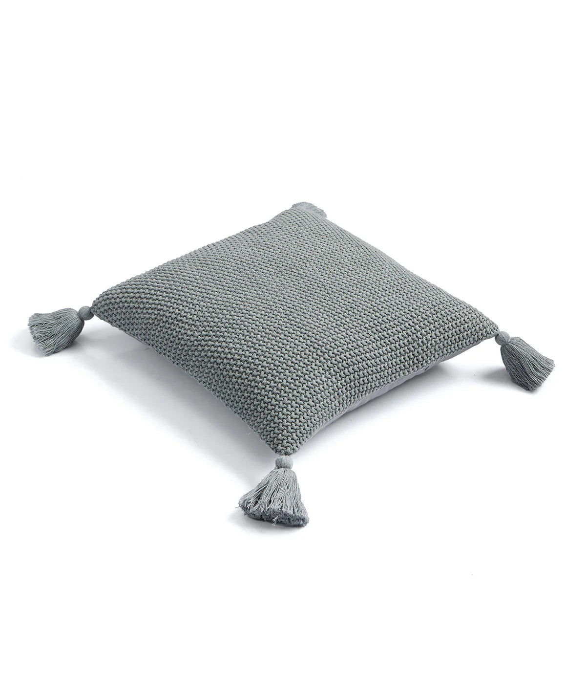 Pluchi Light Grey Melange Cushion Cover CCMKG125 16 x 16 | Elegant & Versatile | Enera