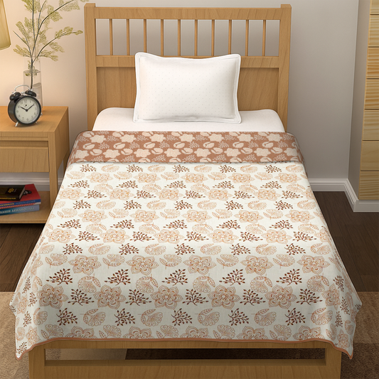 enera Printed Dohar 100% Pure Cotton, Summer Blanket for AC Rooms