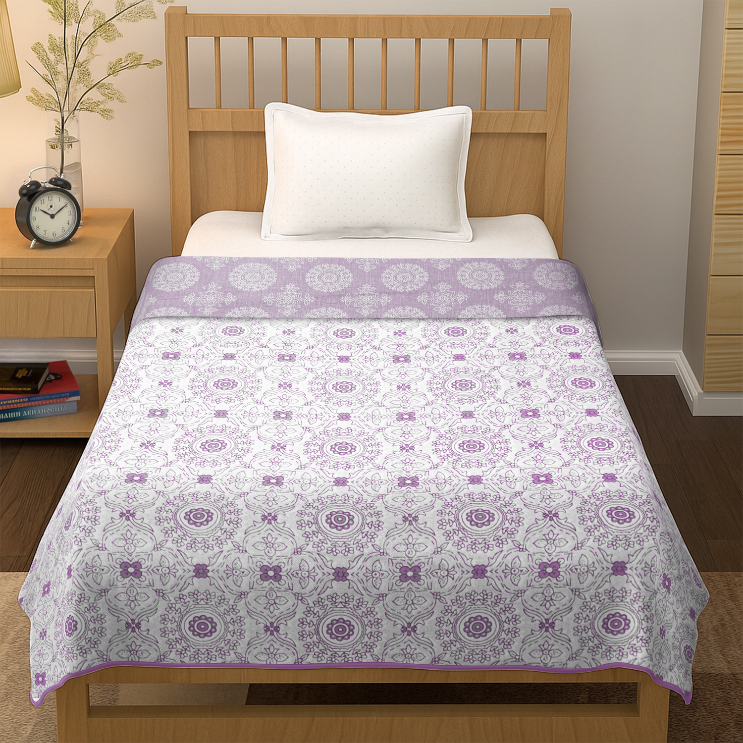 enera Printed Dohar 100% Pure Cotton, Summer Blanket for AC Rooms
