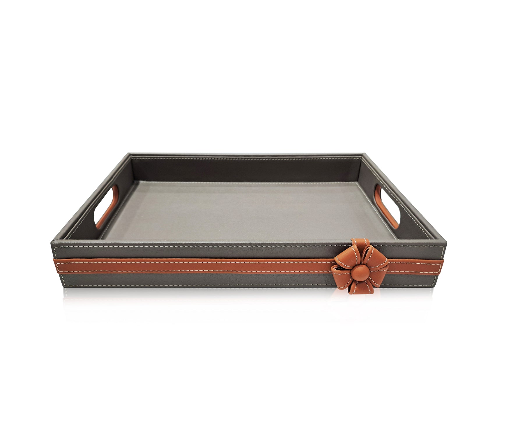 Modélo Rectangle Medium Tray in Beige Color