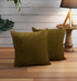 Coop Casper SN19 Plain Cushion Cover - Olive Green, 18x18 | Stylish & Versatile | Enera