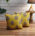 SRM Vict -114 Yellow Cushion Cover 18x18 | Vibrant & Elegant | Enera