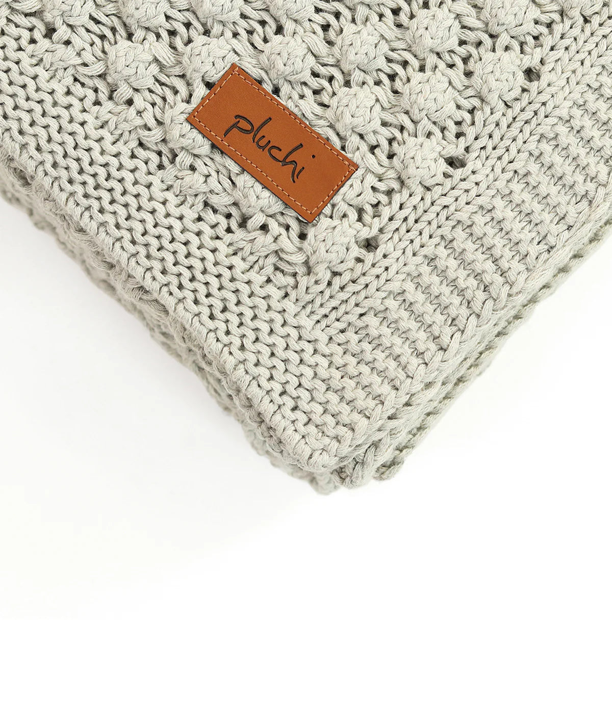 Pluchi Vanilla Grey Melange Color Throw - THPOPVG045 | Stylish Comfort | Enera