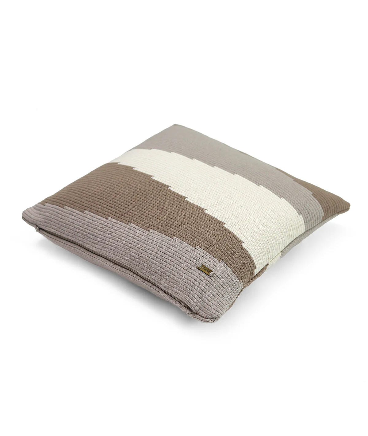 Pluchi Maverick Stone, Pale Whisper & Natural Color Cushion Cover CCSTP204 16 x 16