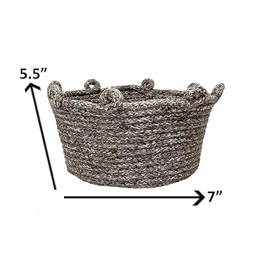 Saprose Knit Art Basket Medium Size Brown Color 18(L) x 18(W) x 14(H)