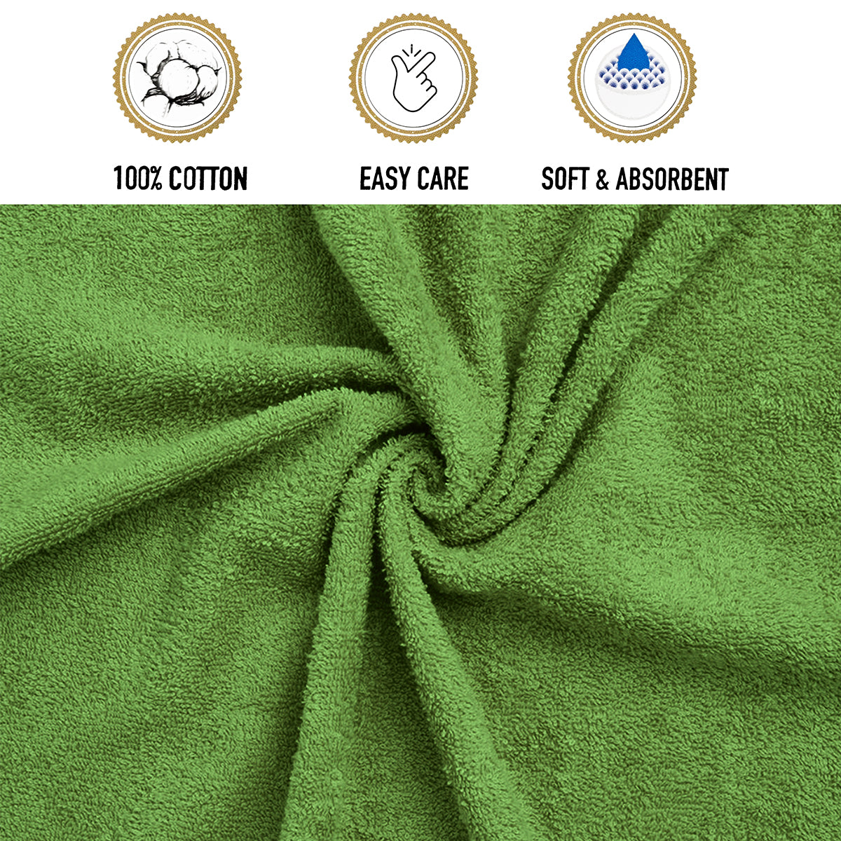 Spaces Essentials Collection Green Bath Towel