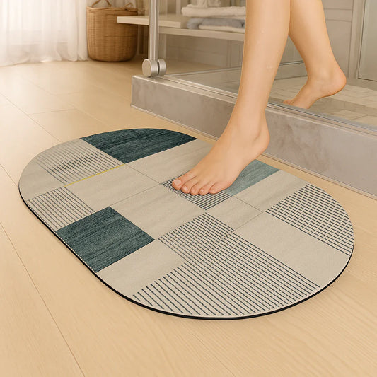 enera Bathroom Mat 40x60 cm Anti-Slip, Quick-Dry & Water Absorbing Mat
