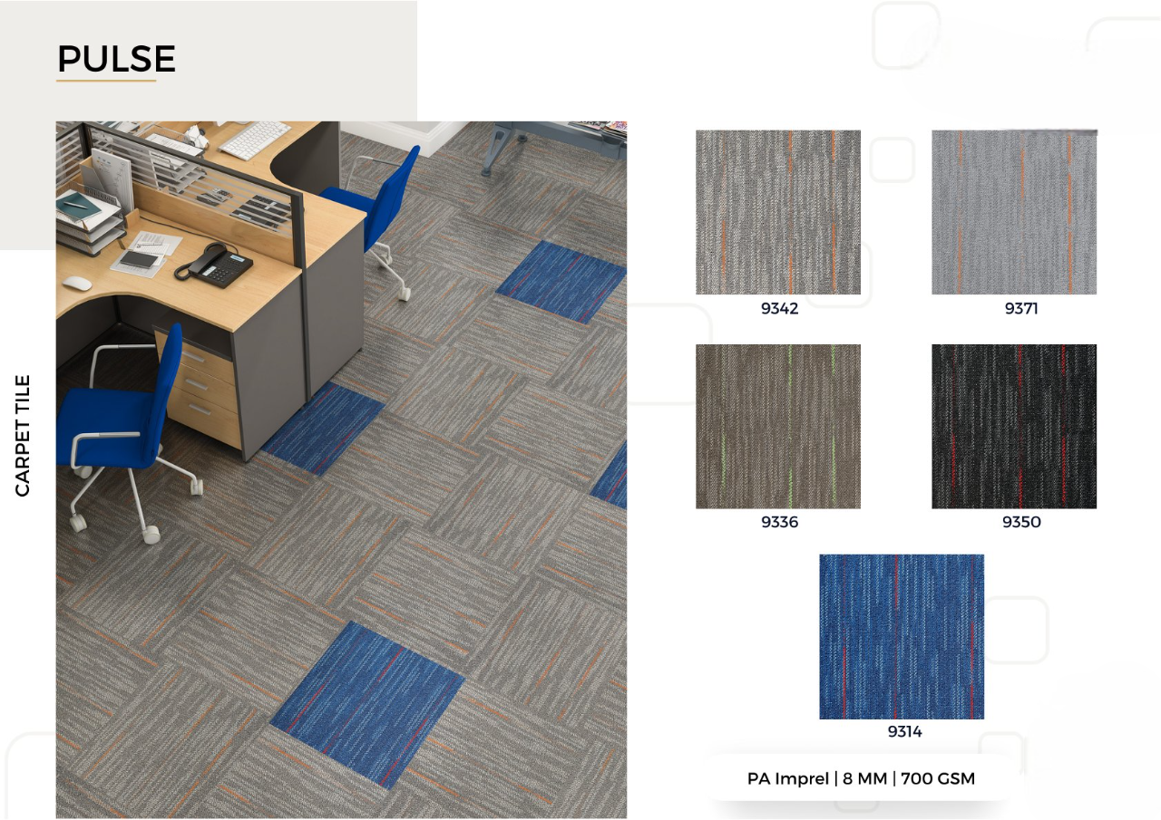 Rosetta Pulse Wall Carpet Tile & Plank Loop Pile | Modern & Durable Flooring Solution | Enera