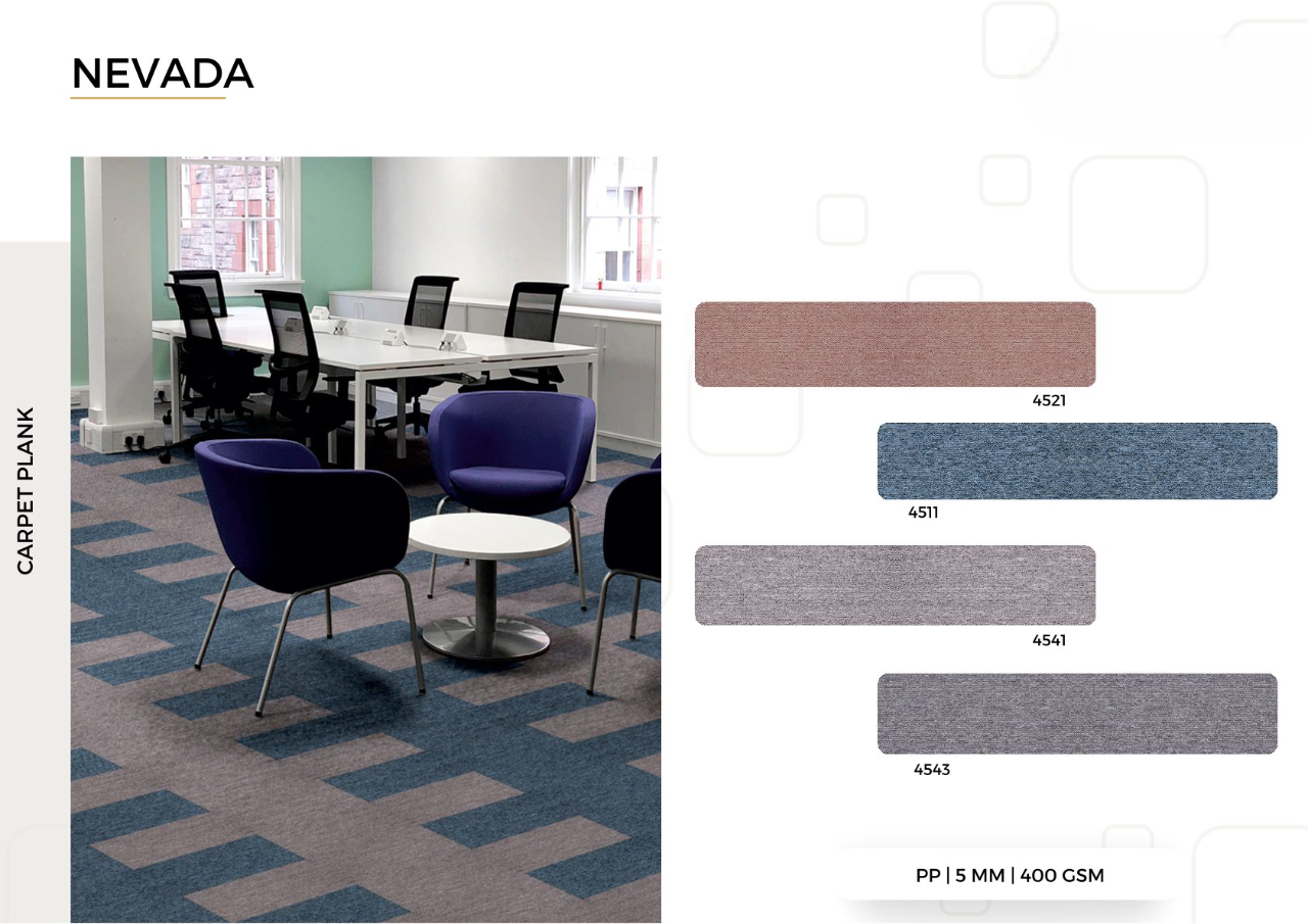 Rosetta Nevada Wall Carpet Tile & Plank Loop Pile | Elegant & Resilient Flooring | Enera