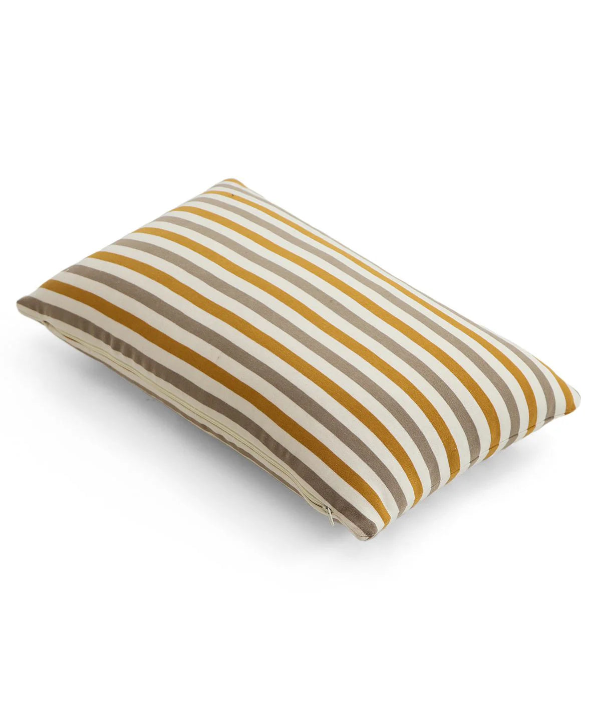 Pluchi Stone Mustard & Natural Cushion Cover 12 x 20 | Stylish & Sophisticated | Enera