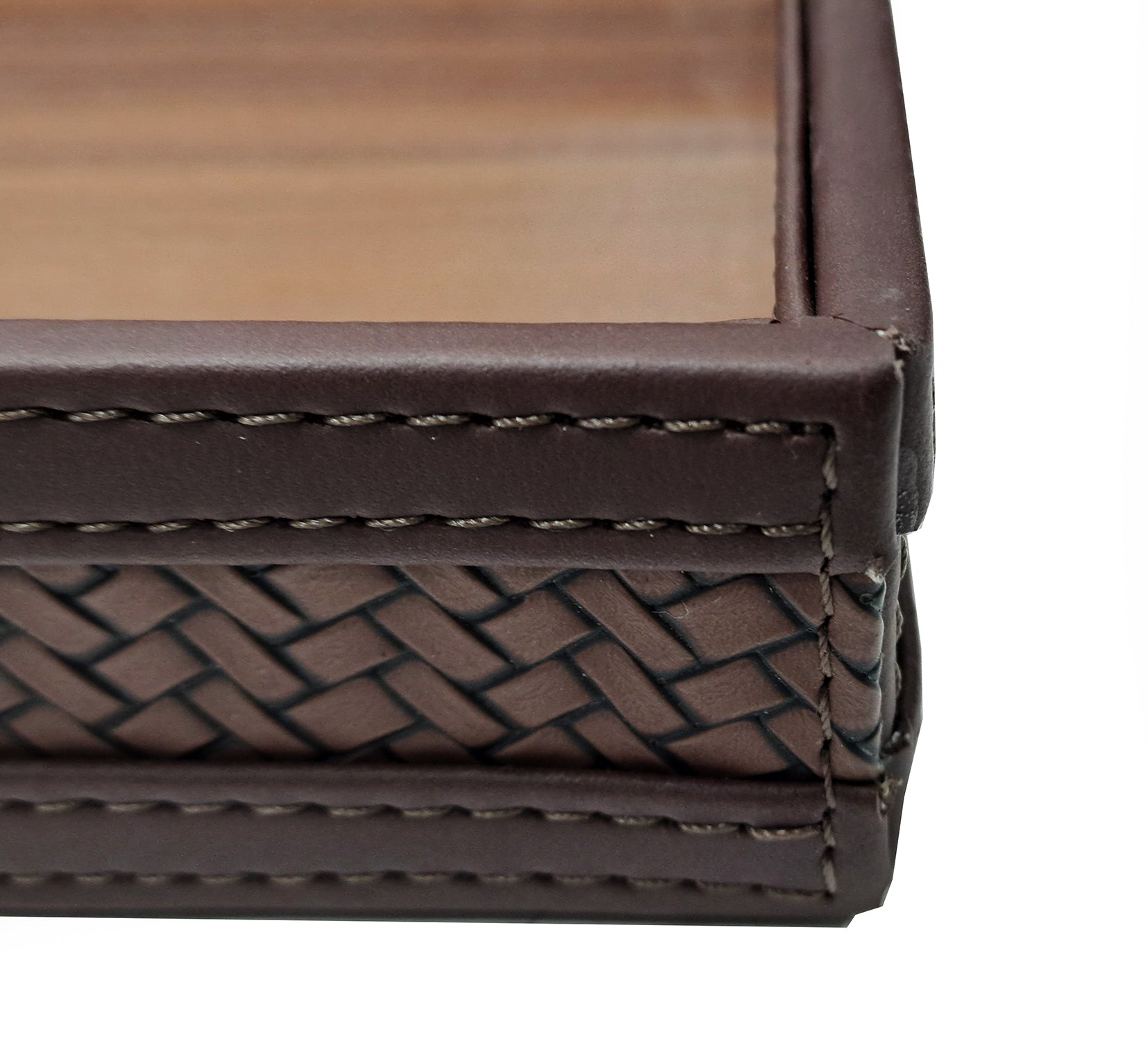 Vivid Rectangle Small Tray in Brown Color