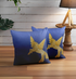 K. Niketan Pegasus Royal Blue Cushion Cover 16 x 16 | Elegant & Bold | Enera