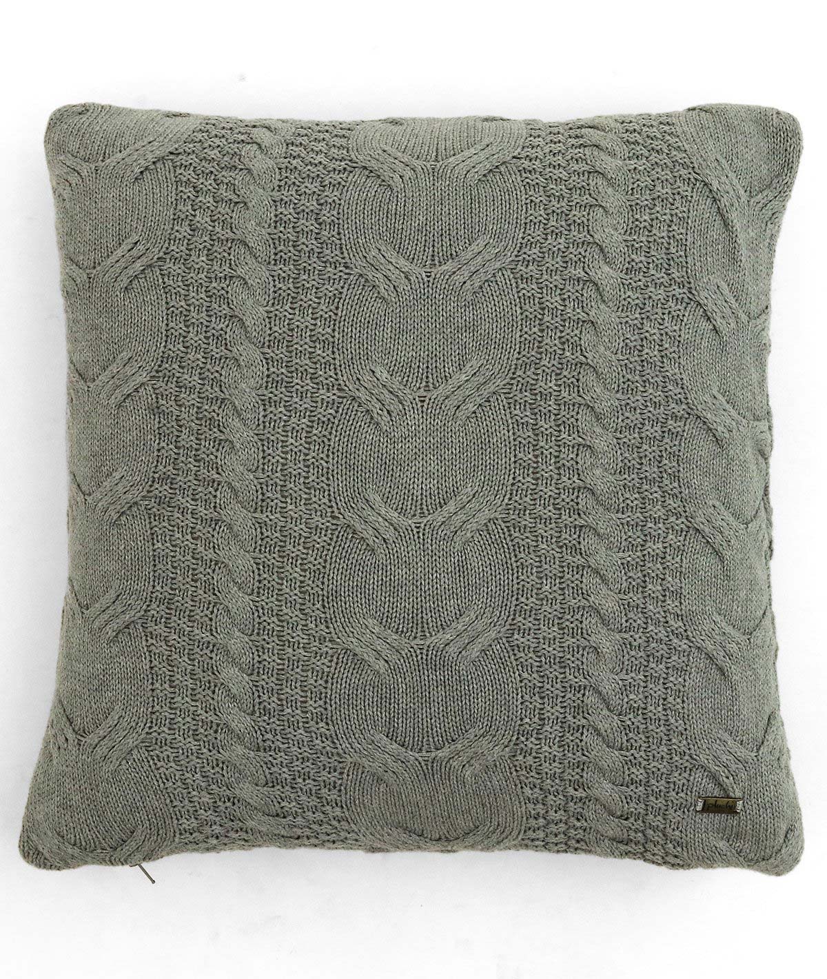 Pluchi Light Grey Melange Cushion Cover 18 x 18 | PLCLS102 | Enera