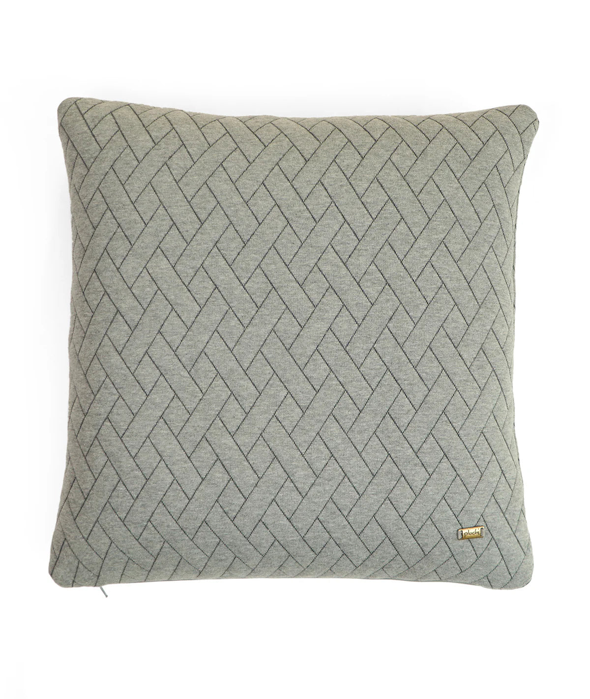 Pluchi Light Grey & Dark Grey Cushion Cover 18 x 18 | CCSTK0256 | Enera