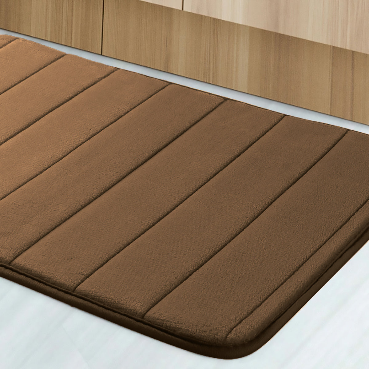 Grapes Line Vind Memory Foam Brown Color Bathmat - 50 x 80 cm