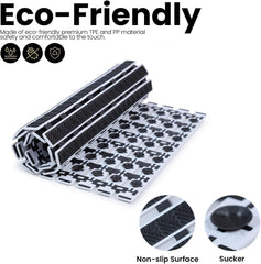 Enera PVC Shower Mat, Anti Skid with Foot Scrubber & Rubber Backing for Bath Room