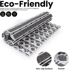 Enera PVC Shower Mat, Anti Skid with Foot Scrubber & Rubber Backing for Bath Room