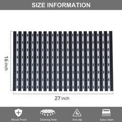 Enera PVC Shower Mat, Anti Skid with Foot Scrubber & Rubber Backing for Bath Room