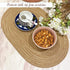 Saprose Craft Oval Placemat PM0002 Beige Color 30cm x 44cm