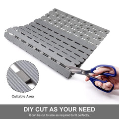 Enera PVC Shower Mat, Anti Skid with Foot Scrubber & Rubber Backing for Bath Room