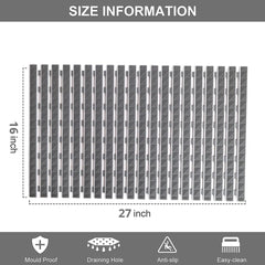 Enera PVC Shower Mat, Anti Skid with Foot Scrubber & Rubber Backing for Bath Room