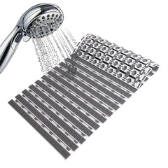 Enera PVC Shower Mat, Anti Skid with Foot Scrubber & Rubber Backing for Bath Room