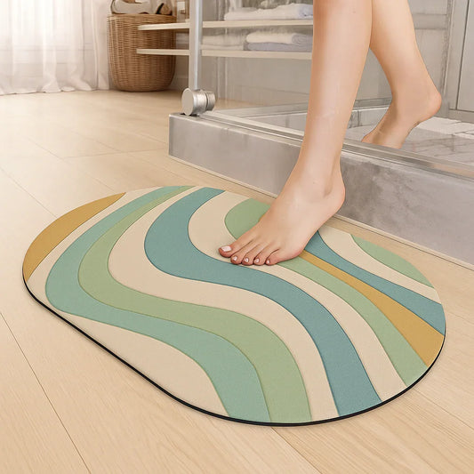 enera Bathroom Mat 40x60 cm Anti-Slip, Quick-Dry & Water Absorbing Mat