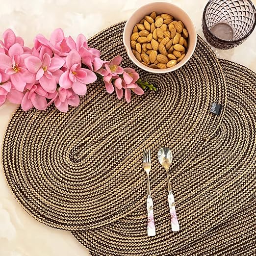 Saprose Craft Oval Placemat PM0001 Brown Color 30cm x 44cm