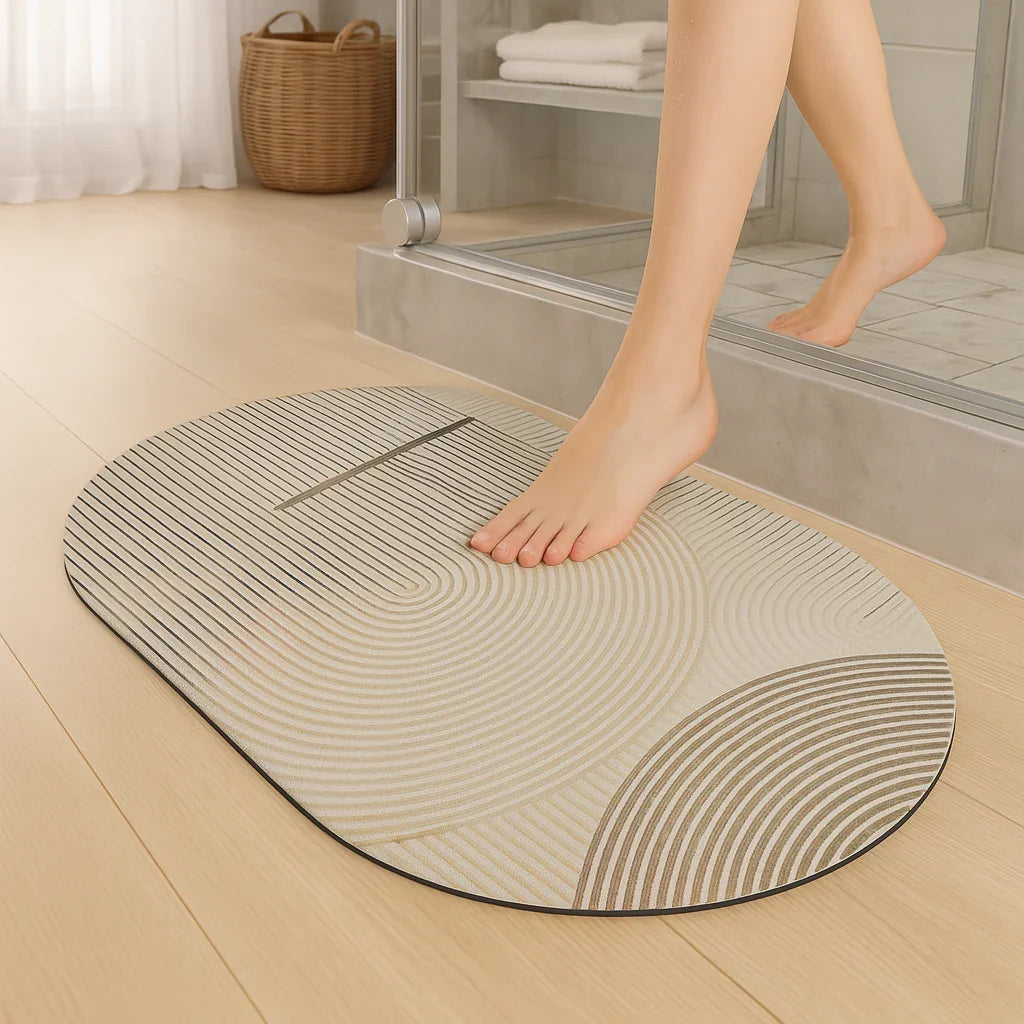 enera Bathroom Mat 40x60 cm Anti-Slip, Quick-Dry & Water Absorbing Mat