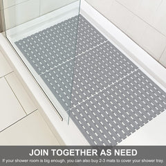 Enera PVC Shower Mat, Anti Skid with Foot Scrubber & Rubber Backing for Bath Room