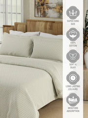 Boutique Super King Bedsheet with 2 Pillow Covers 100% Pure Cotton